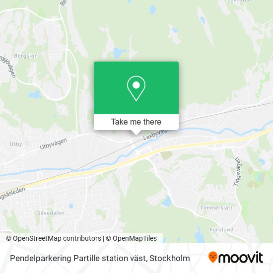 Pendelparkering Partille station väst map