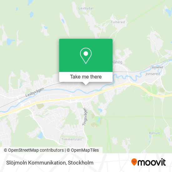 Slöjmoln Kommunikation map