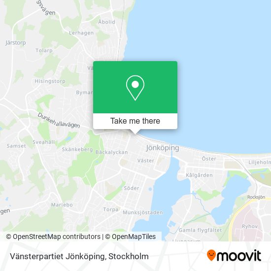 Vänsterpartiet Jönköping map