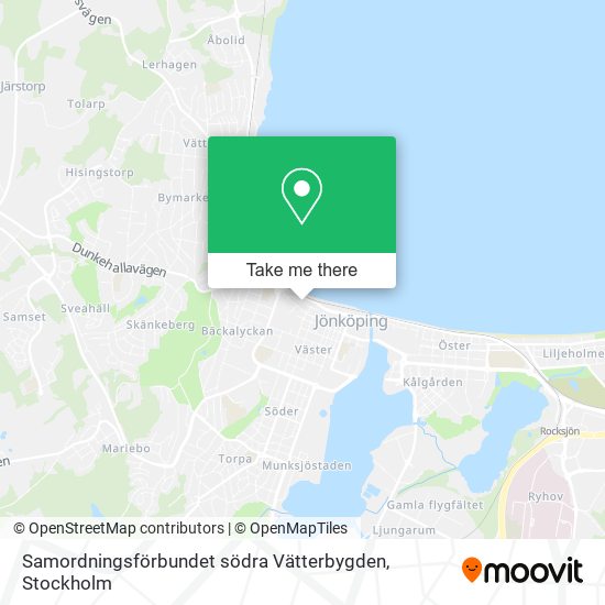 Samordningsförbundet södra Vätterbygden map