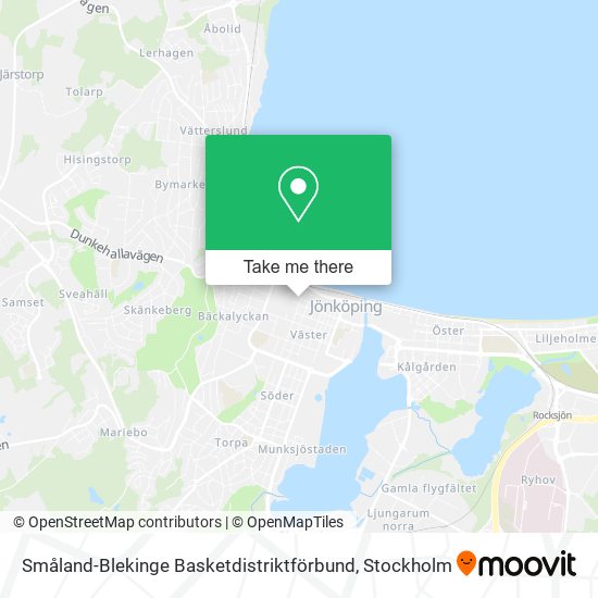 Småland-Blekinge Basketdistriktförbund map