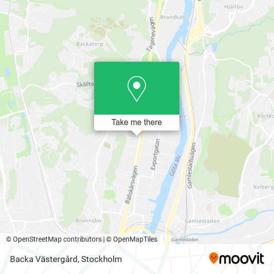 Backa Västergård map
