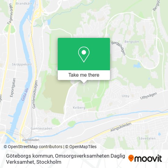 Göteborgs kommun, Omsorgsverksamheten Daglig Verksamhet map