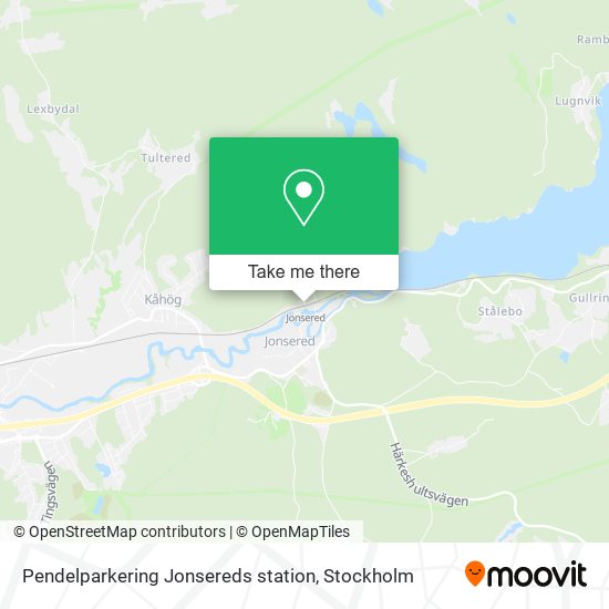 Pendelparkering Jonsereds station map