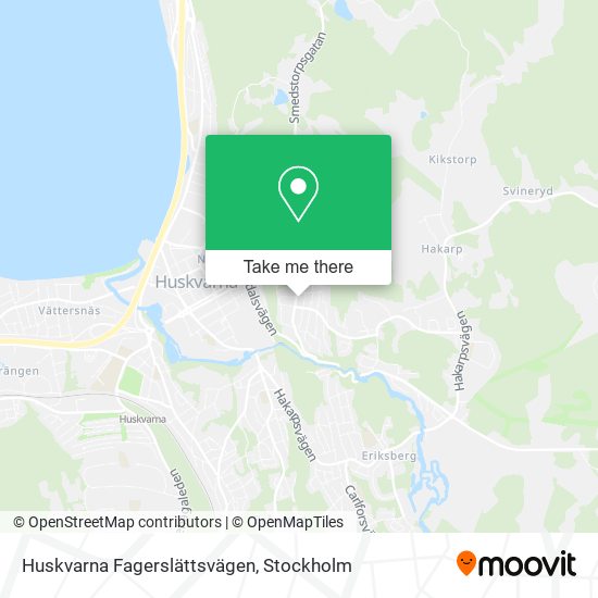 Huskvarna Fagerslättsvägen map