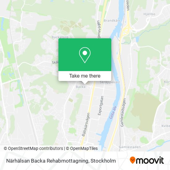 Närhälsan Backa Rehabmottagning map