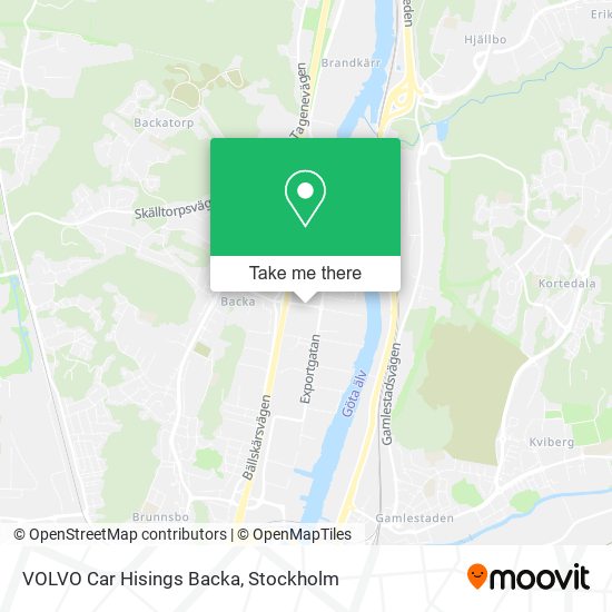 VOLVO Car Hisings Backa map