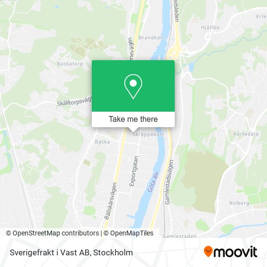 Sverigefrakt i Vast AB map