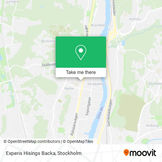 Experis Hisings Backa map