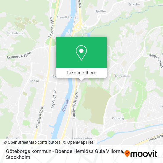Göteborgs kommun - Boende Hemlösa Gula Villorna map