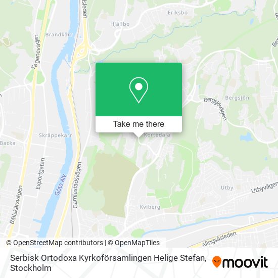 Serbisk Ortodoxa Kyrkoförsamlingen Helige Stefan map