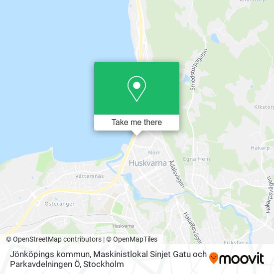 Jönköpings kommun, Maskinistlokal Sinjet Gatu och Parkavdelningen Ö map