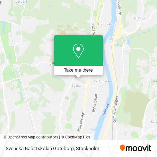 Svenska Balettskolan Göteborg map