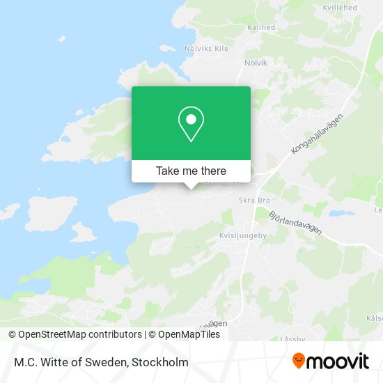 M.C. Witte of Sweden map