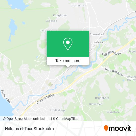 Håkans el-Taxi map