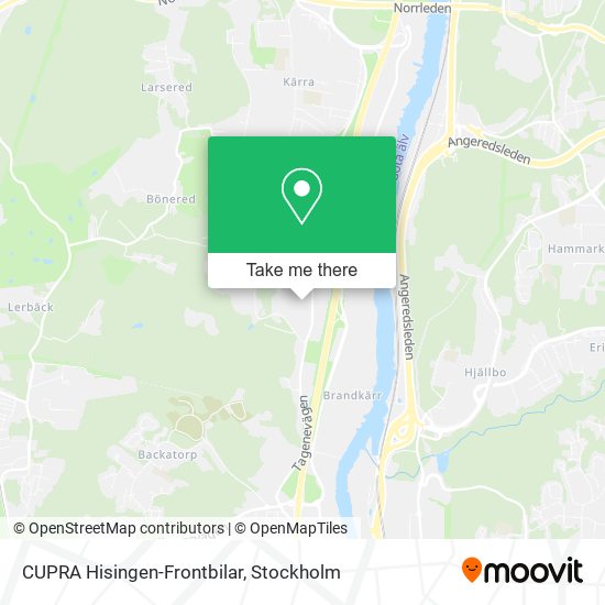 CUPRA Hisingen-Frontbilar map