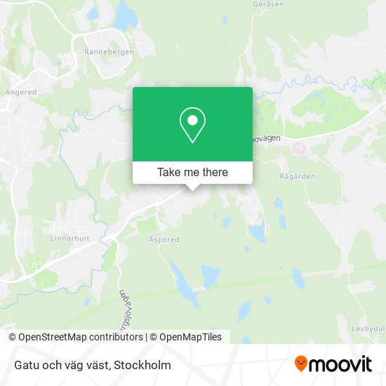 Gatu och väg väst map