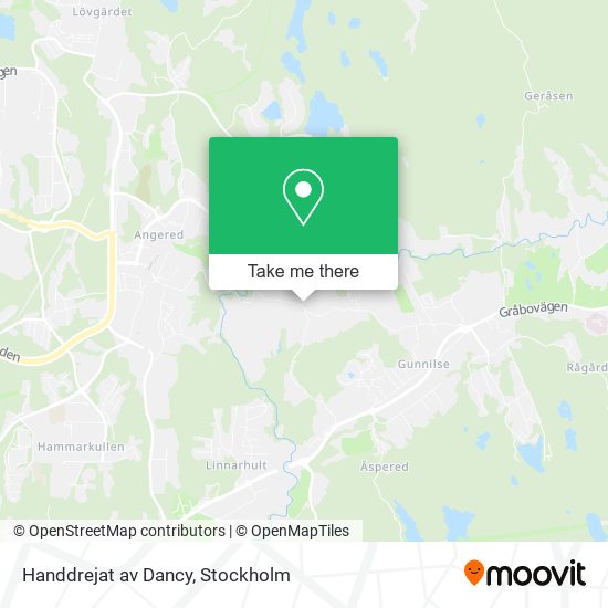 Handdrejat av Dancy map