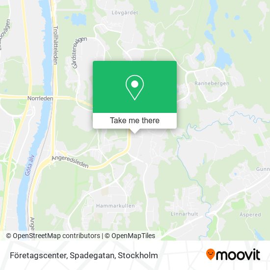 Företagscenter, Spadegatan map