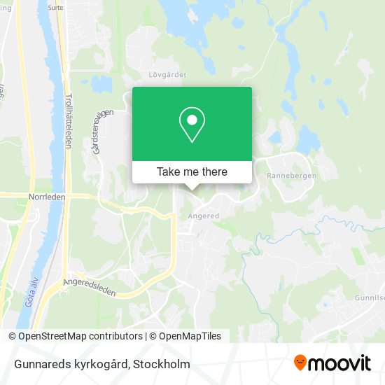 Gunnareds kyrkogård map