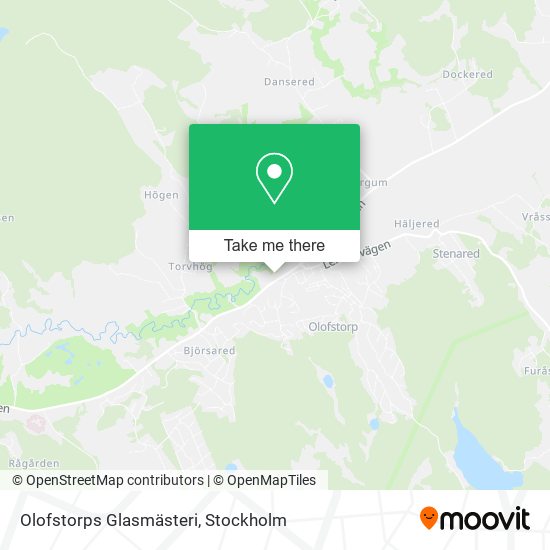 Olofstorps Glasmästeri map