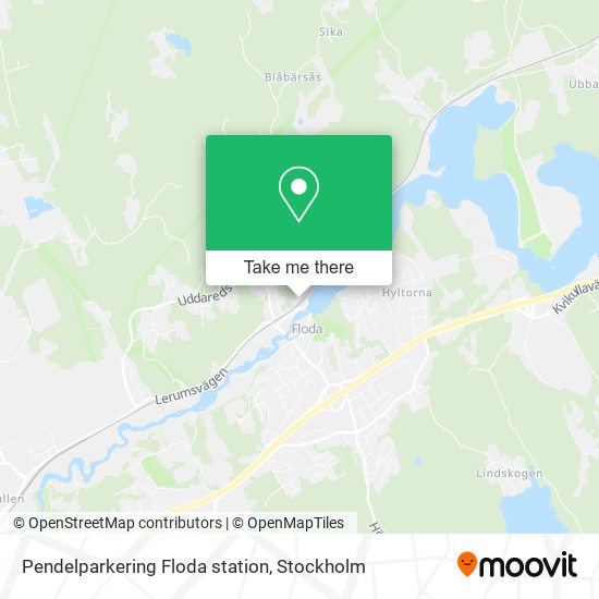 Pendelparkering Floda station map