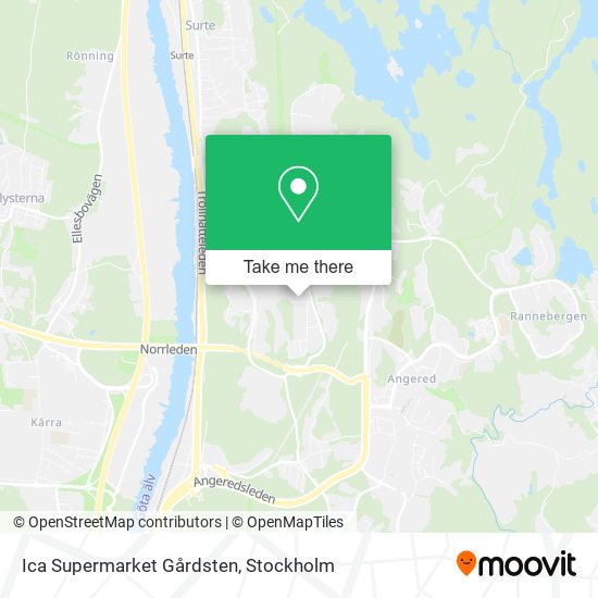 Ica Supermarket Gårdsten map