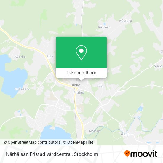 Närhälsan Fristad vårdcentral map