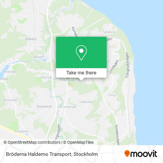 Bröderna Haldemo Transport map