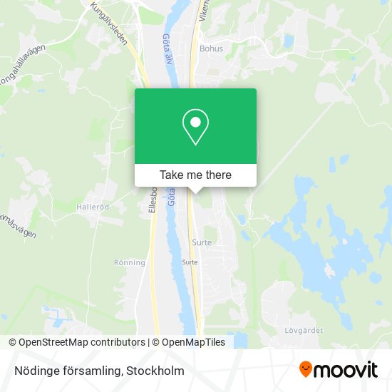 Nödinge församling map