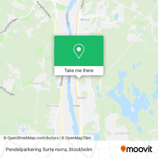 Pendelparkering Surte norra map