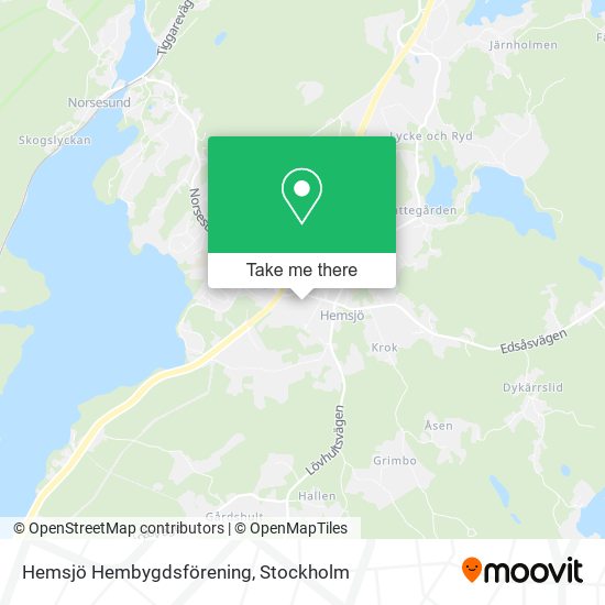 Hemsjö Hembygdsförening map