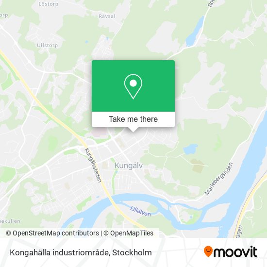 Kongahälla industriområde map