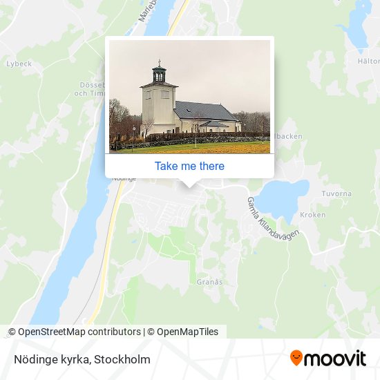 Nödinge kyrka map