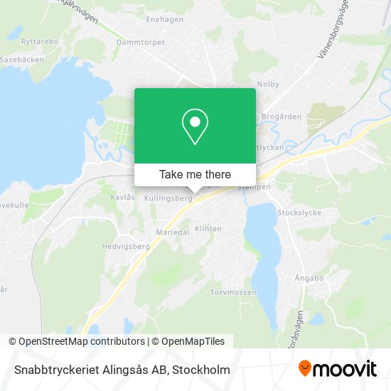 Snabbtryckeriet Alingsås AB map