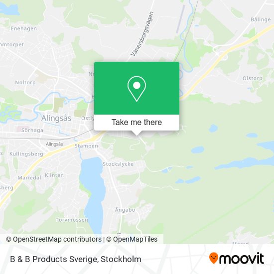 B & B Products Sverige map