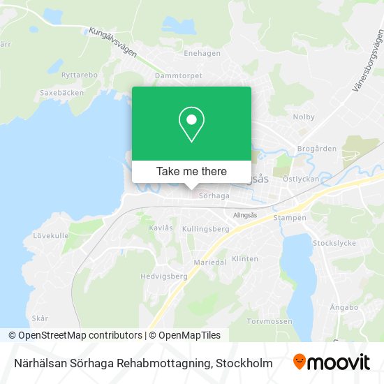 Närhälsan Sörhaga Rehabmottagning map