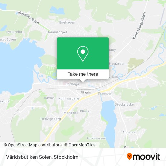 Världsbutiken Solen map