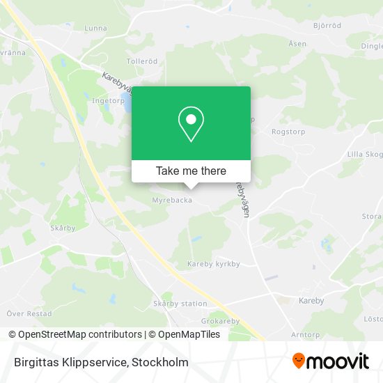 Birgittas Klippservice map