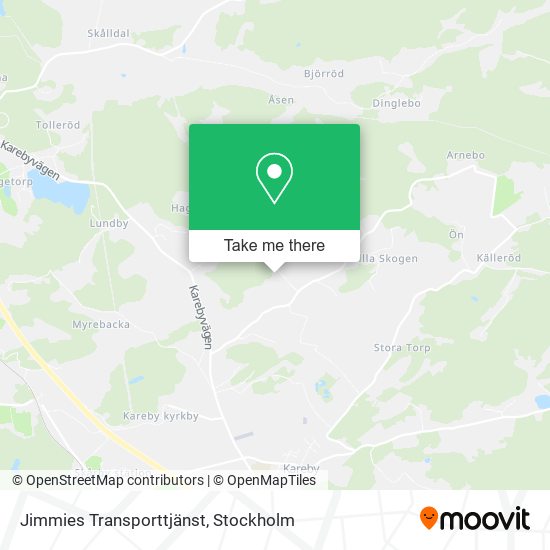 Jimmies Transporttjänst map