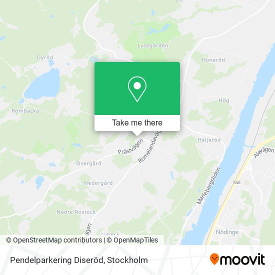 Pendelparkering Diseröd map