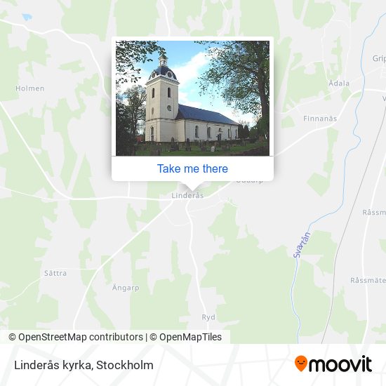 Linderås kyrka map