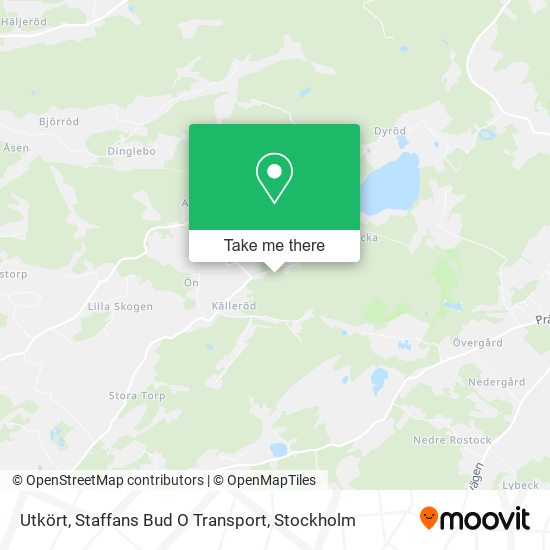 Utkört, Staffans Bud O Transport map