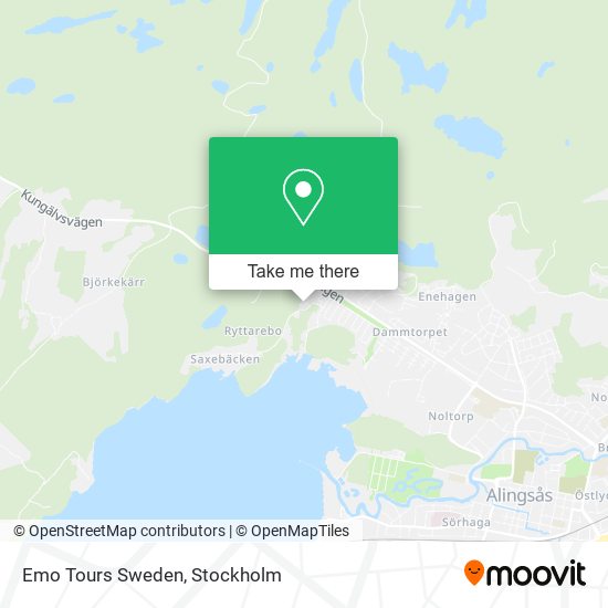 Emo Tours Sweden map