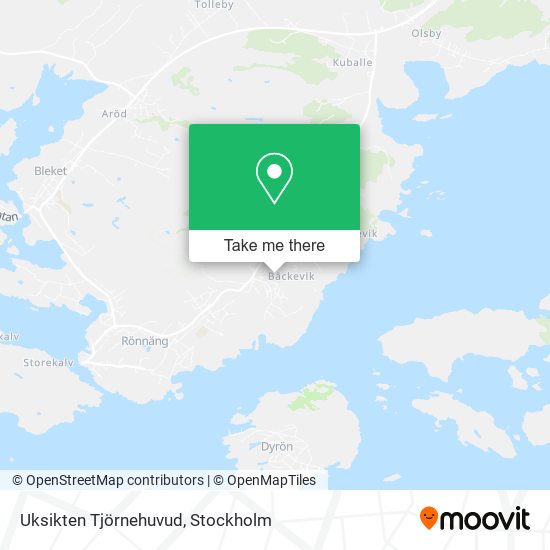 Uksikten Tjörnehuvud map