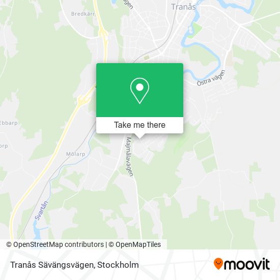 Tranås Sävängsvägen map