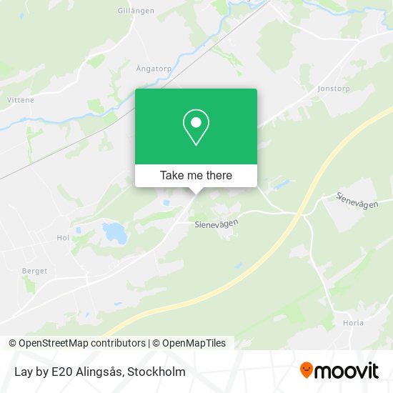 Lay by E20 Alingsås map
