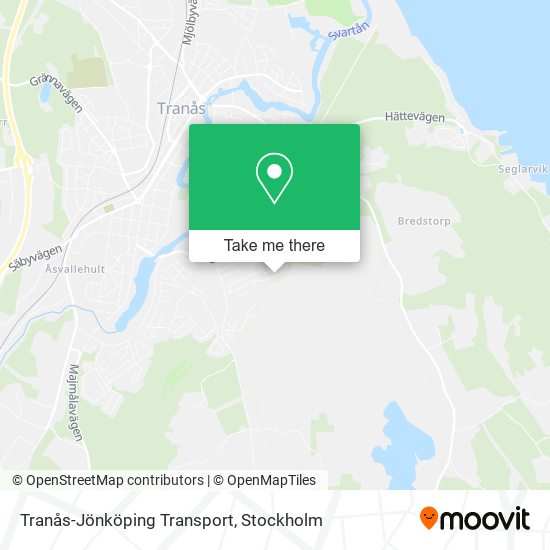 Tranås-Jönköping Transport map