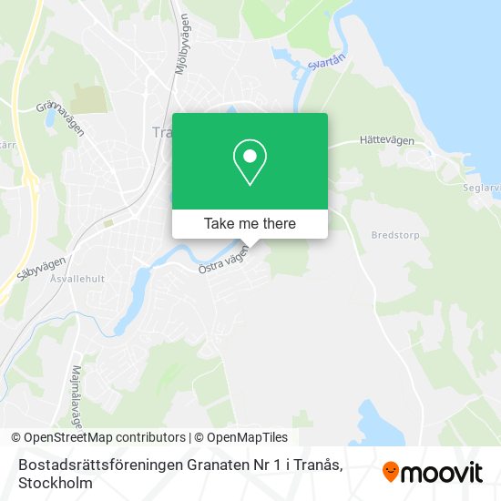 Bostadsrättsföreningen Granaten Nr 1 i Tranås map
