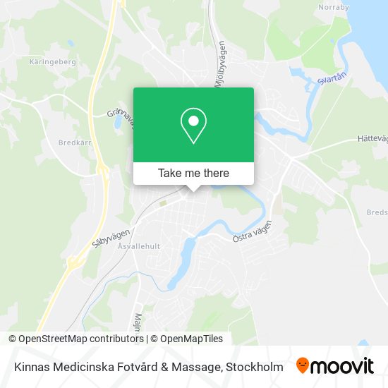 Kinnas Medicinska Fotvård & Massage map